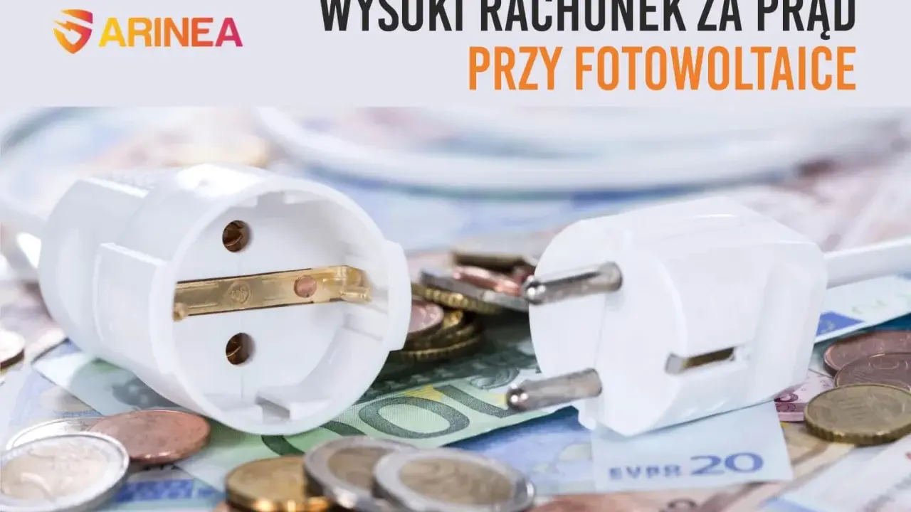 Wysoki rachunek za prąd przy fotowoltaice? Wtyczki i banknoty sugerują, że nawet z własnym prądem, koszty mogą zaskoczyć.