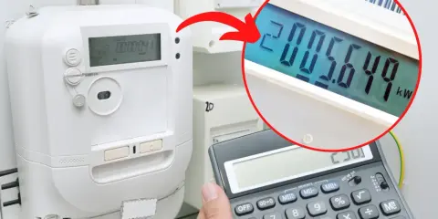 Jak odczytać licznik prądu? Na ekranie licznika widać zużycie 000004.1 kWh, a na kalkulatorze wpisano 2005.649.