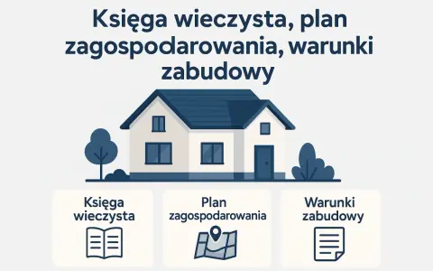 Dom, księga wieczysta, plan zagospodarowania i warunki zabudowy – kluczowe dokumenty do budowy.