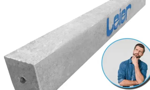 Betonowe nadproże z logo Leier. Zastanawiasz się nad rodzajami nadproży?