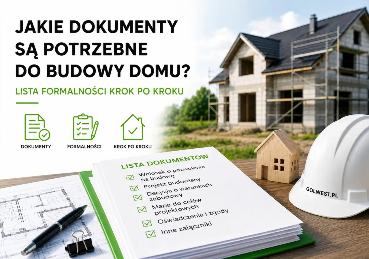 Lista dokument&oacute;w do budowy domu na zgłoszenie: wniosek, projekt, mapa, oświadczenia. Formalności krok po kroku.